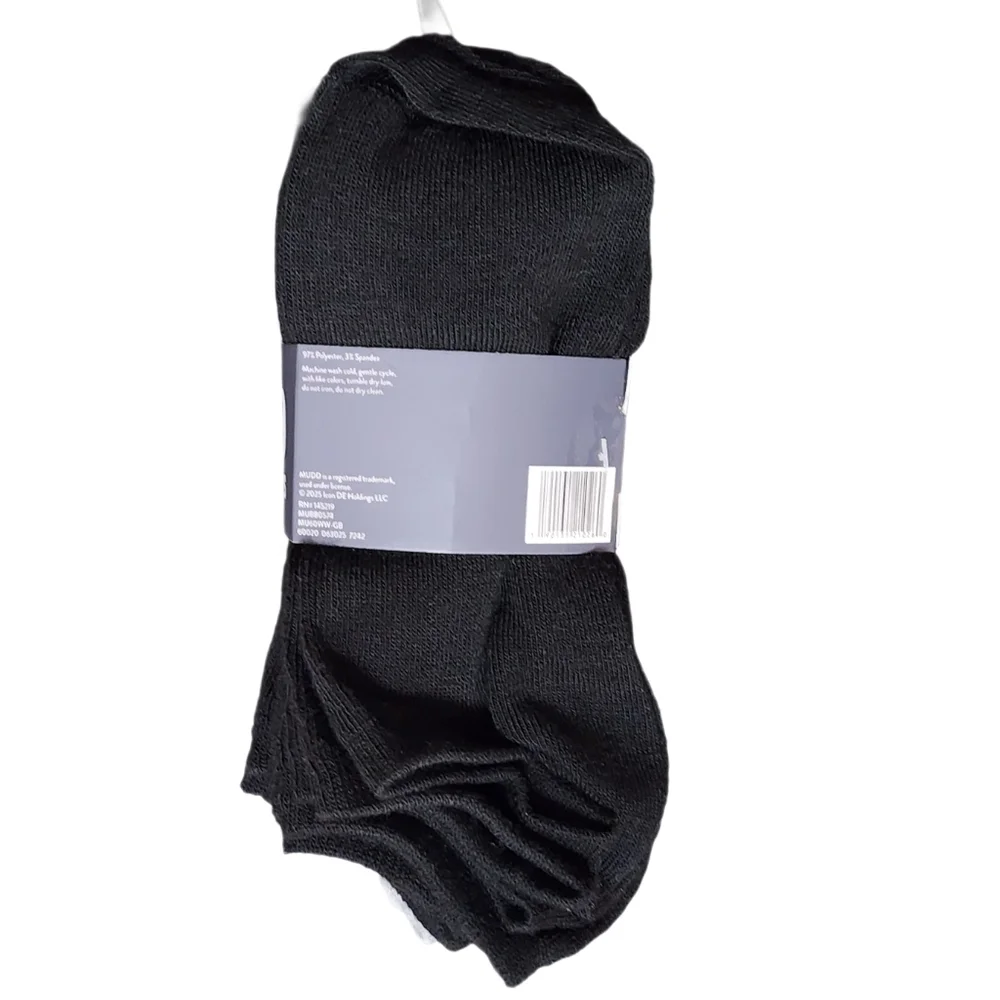 Mudd Women's 10-Pack No Show Socks Size 4-10 Color Black/Gray